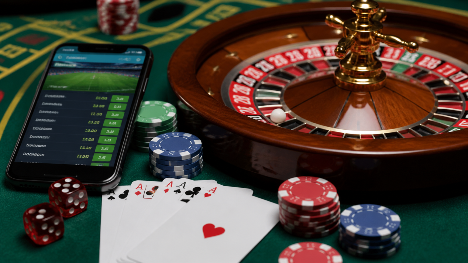 Smartphone and casino betting setup for online betting in Malaysia