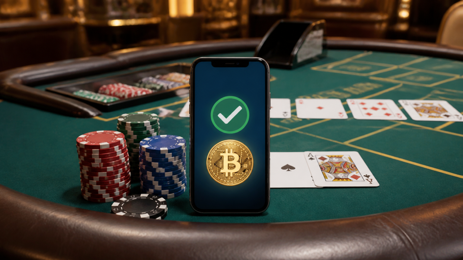 Why Singapore Players Look at Crypto Gaming: crypto casino Singapore Casino table with chips and a smartphone showing crypto casino payments