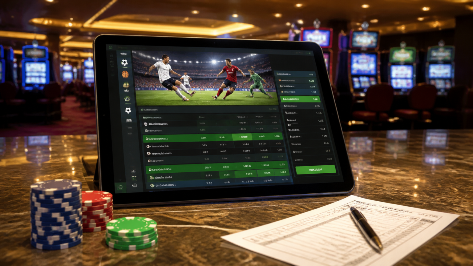 Sports Betting Sites Singapore: A Practical Guide for Players Casino-style sports betting screen with odds and chips